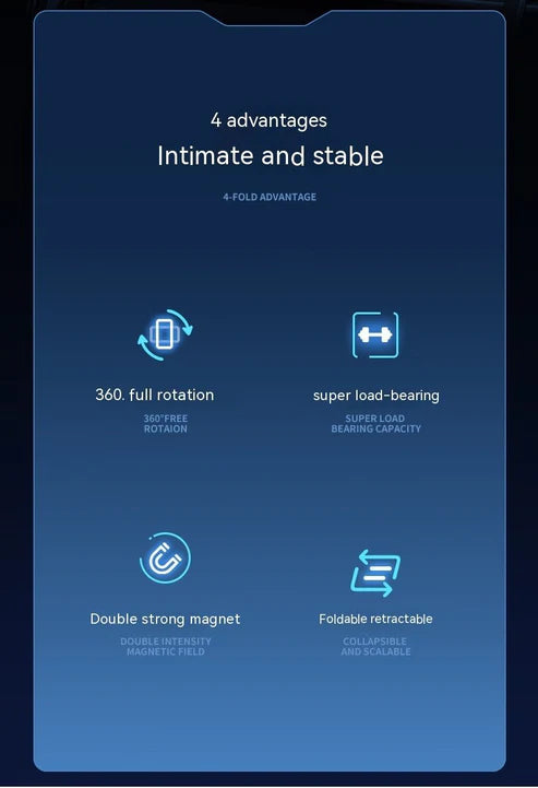 Magnetic Car Phone Holder Hanging Screen Car 360 Degree Rotating Metal Aluminum Alloy